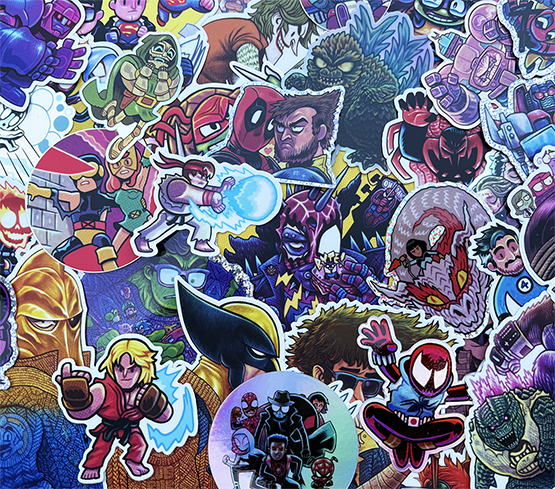 Image of 7 Vinyl Stickers + 1 Magnet! A random mix from previous sticker packs.