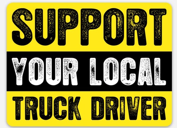 Image of Support Your Local Truck Driver 4" x  3"