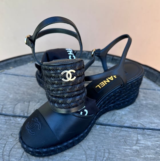 Image of Chanel CC Espadrille Wedge 