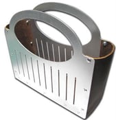 Image of Handmade RETRO-FUTURE Designer Handbag & Tote STEEL & LEATHER
