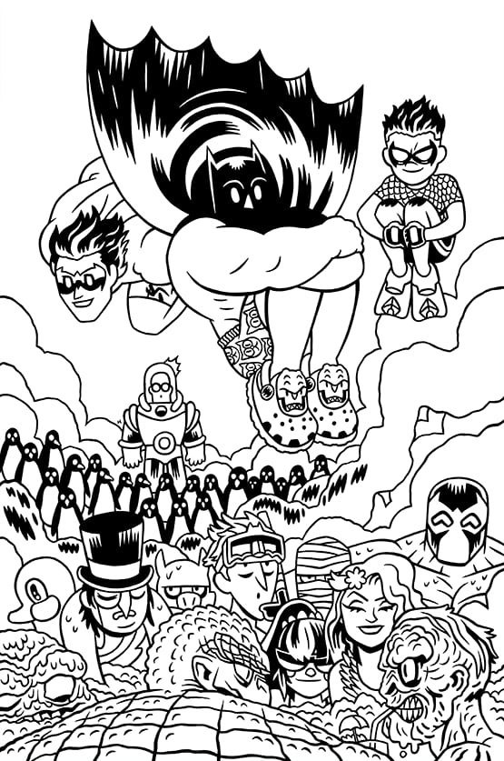 Image of "Batman" #156 Original sweater weather variant cover illustration.