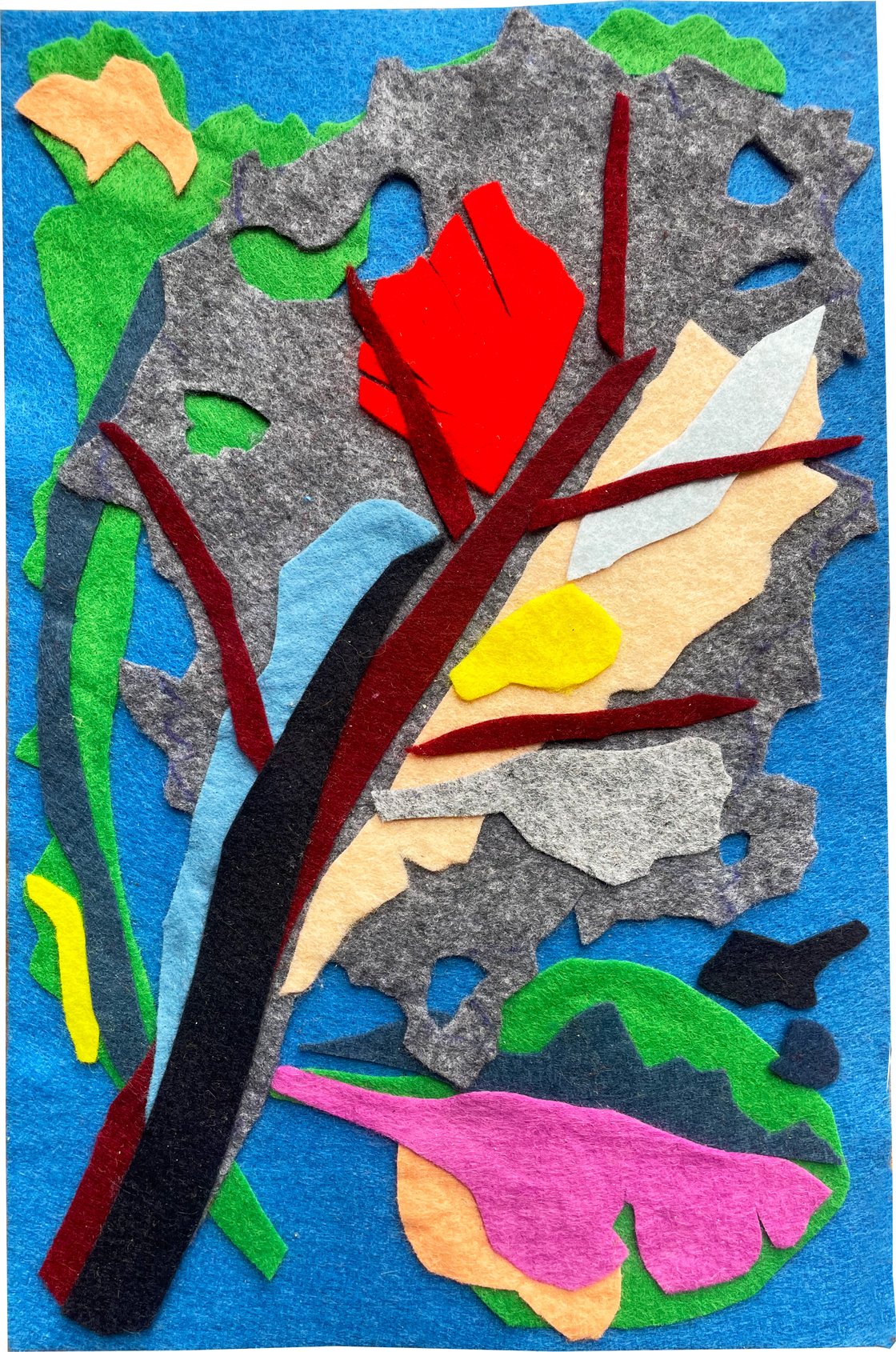 Image of Felt collage 'Foliage 3'