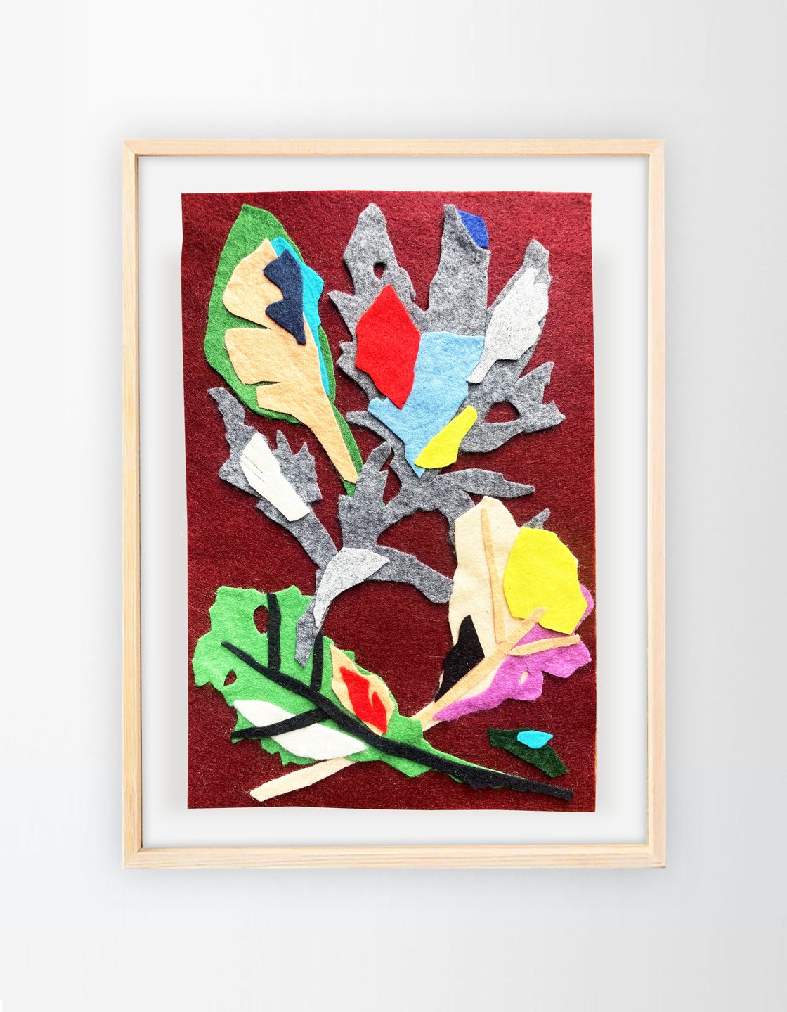 Image of Felt collage 'Foliage 2'