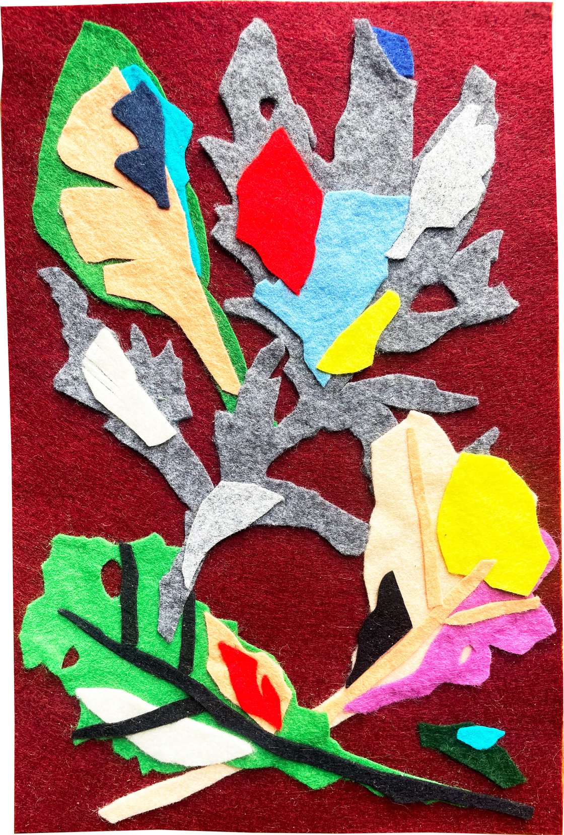 Image of Felt collage 'Foliage 2'
