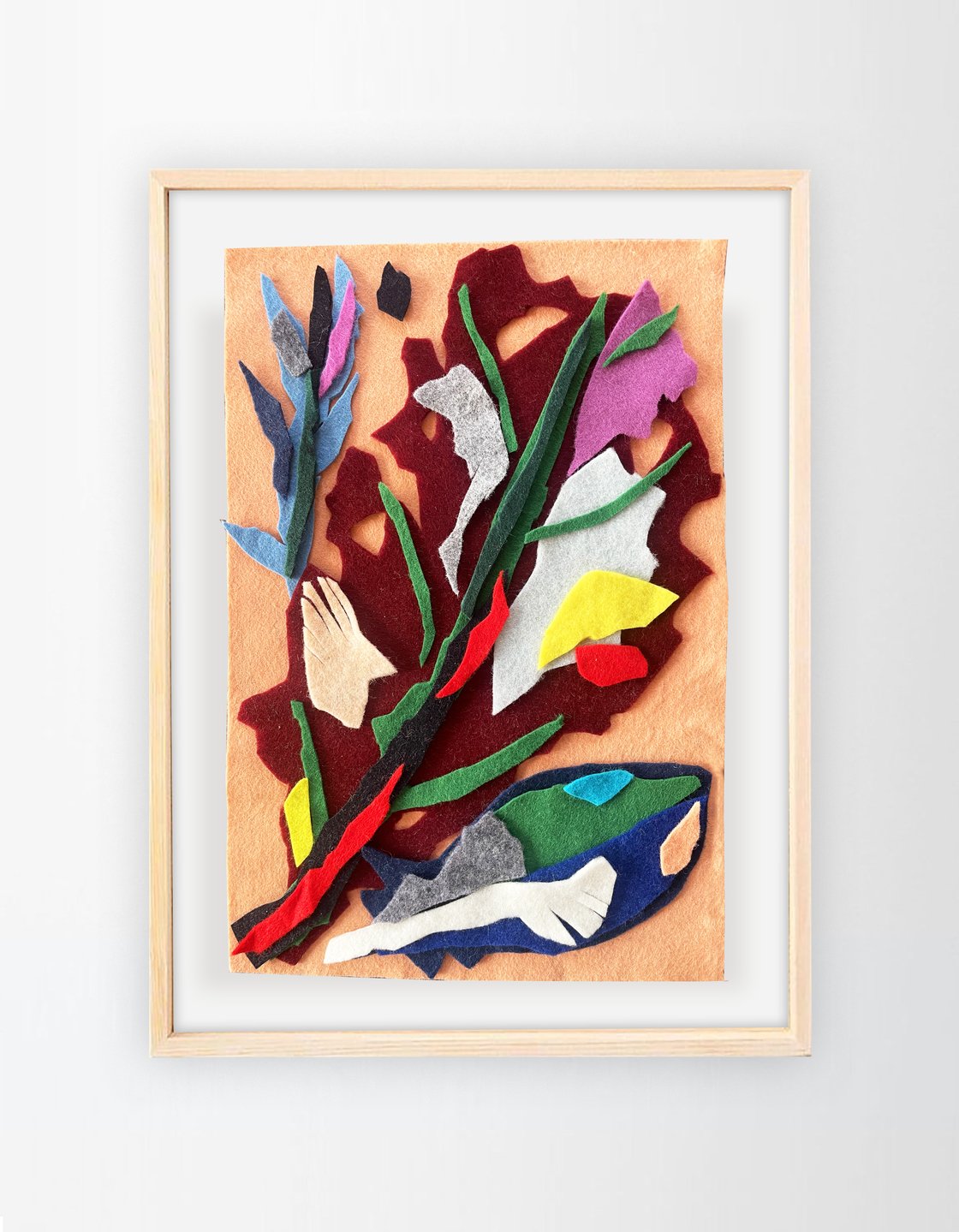 Image of Felt collage 'Foliage 4'