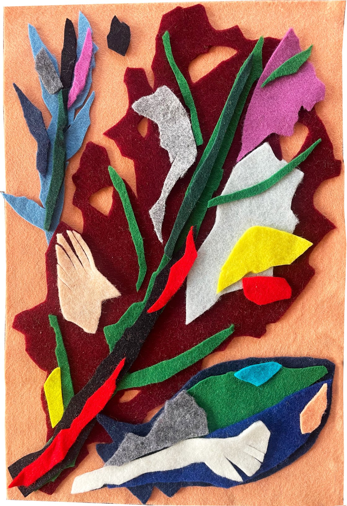 Image of Felt collage 'Foliage 4'