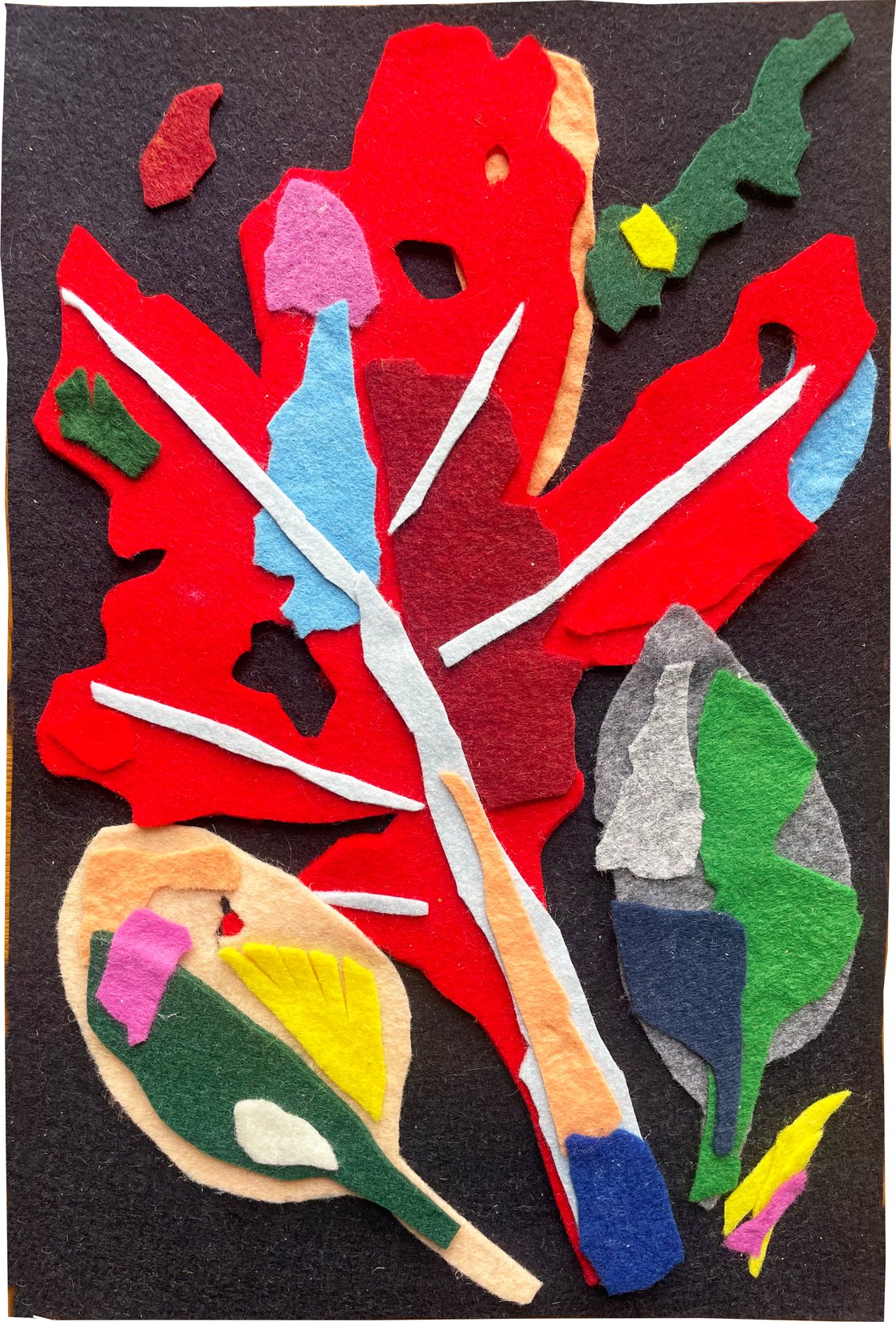 Image of Felt collage 'Foliage 5'