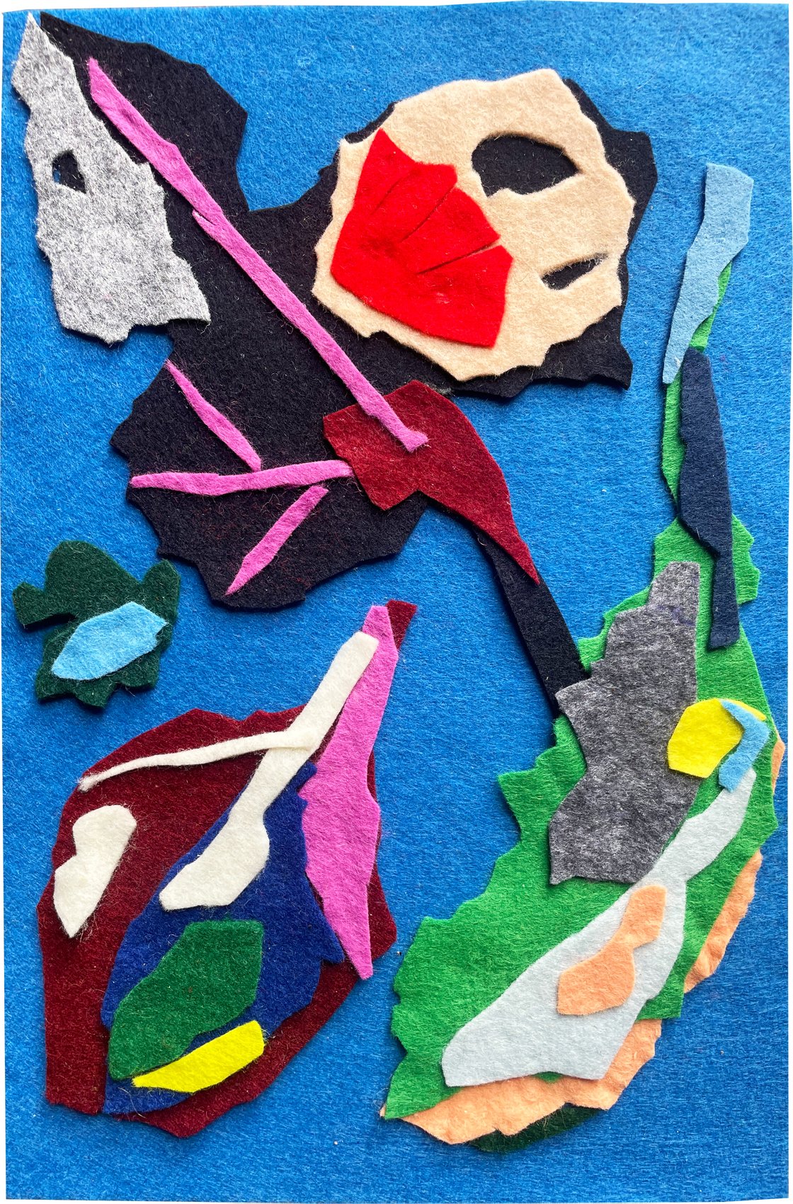Image of Felt collage 'Foliage 6'