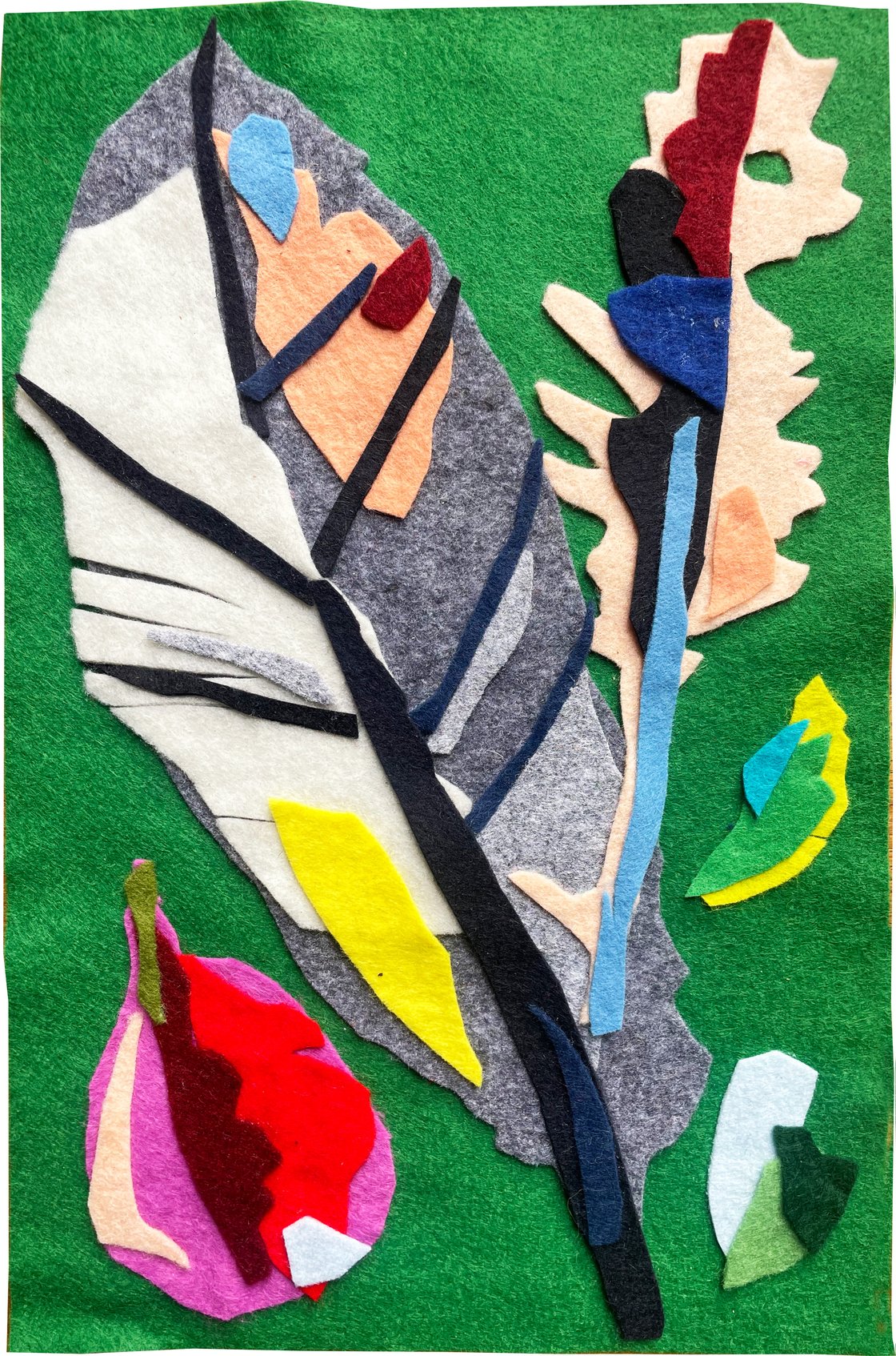 Image of Felt collage 'Foliage 7'