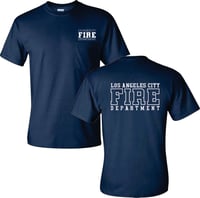 Navy Short sleeve pocket Tee - LAFD print