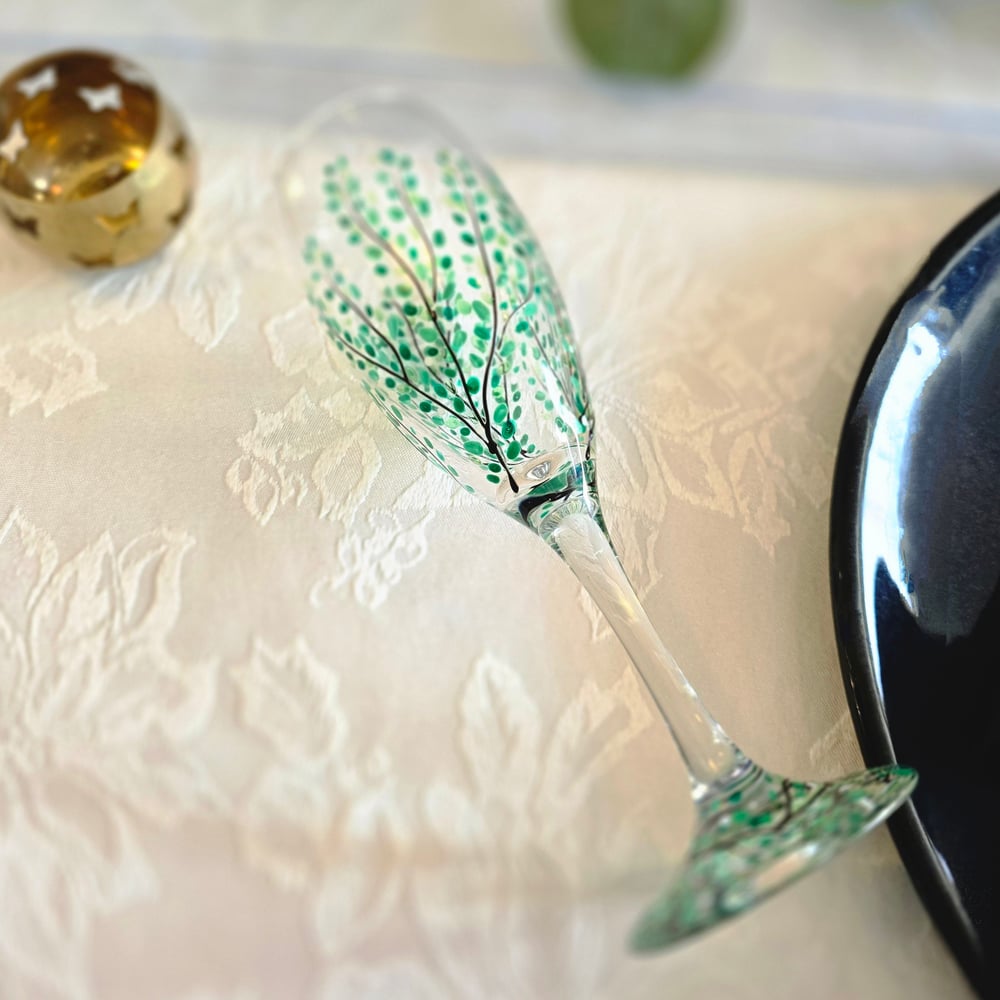 Image of 'Summer Leaf ' Champagne Flute