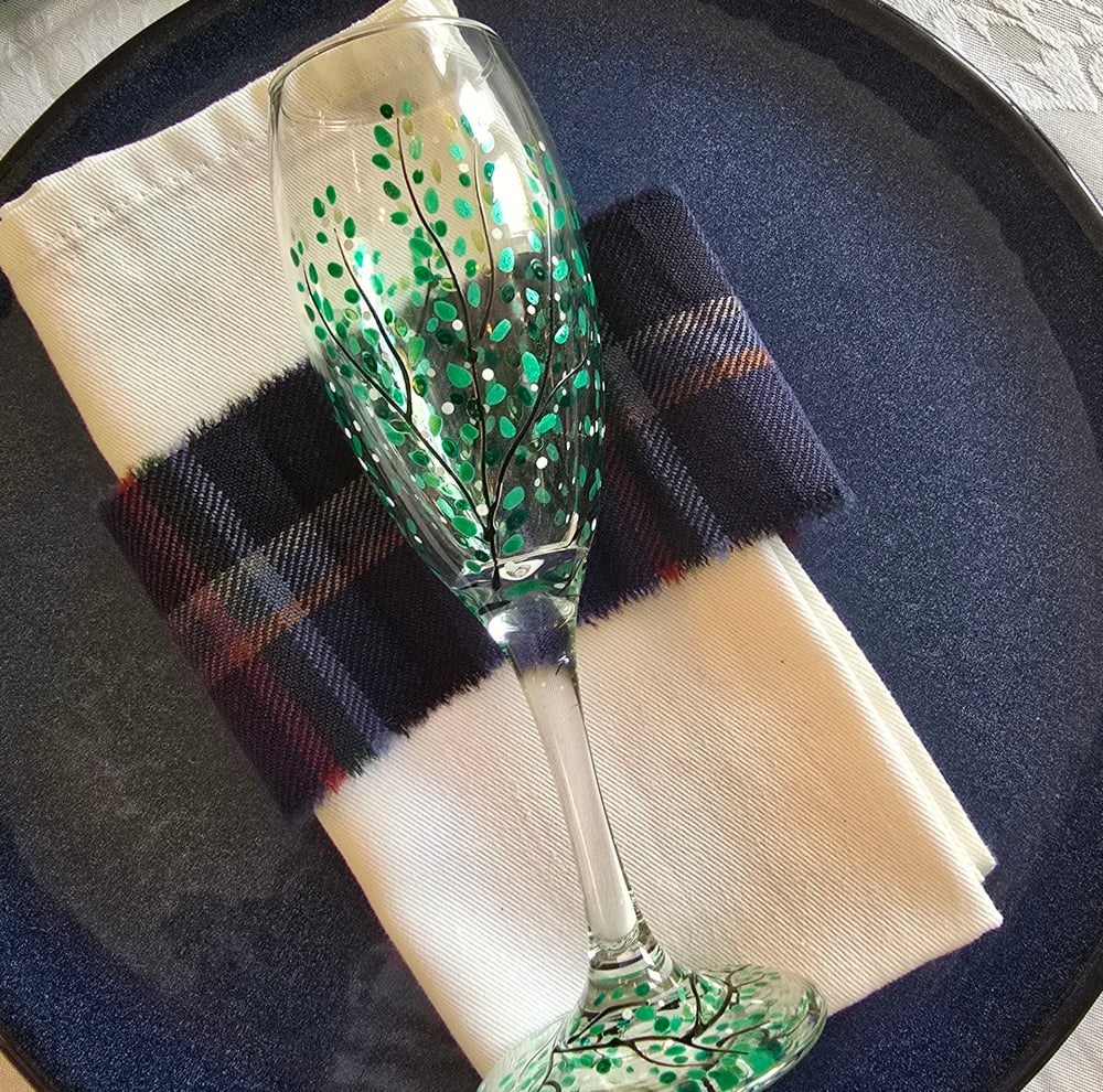 Image of 'Summer Leaf ' Champagne Flute