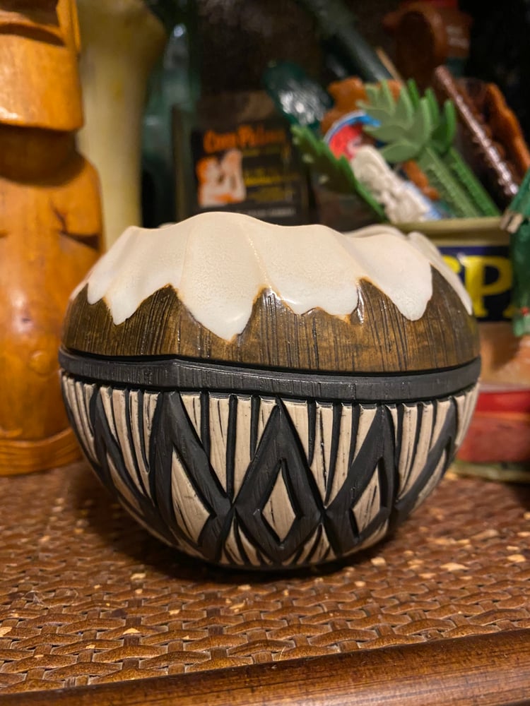 Image of 12oz Fijian Tapa Inspired Coconut Mug (c) - US Shipping Included 