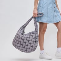 Image 7 of Quilted Puffy Nylon Hobo