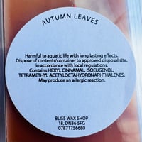 Image 2 of AUTUMN LEAVES Wax Melt Snap Bar  Home Fragrance Highly Scented Home Decor
