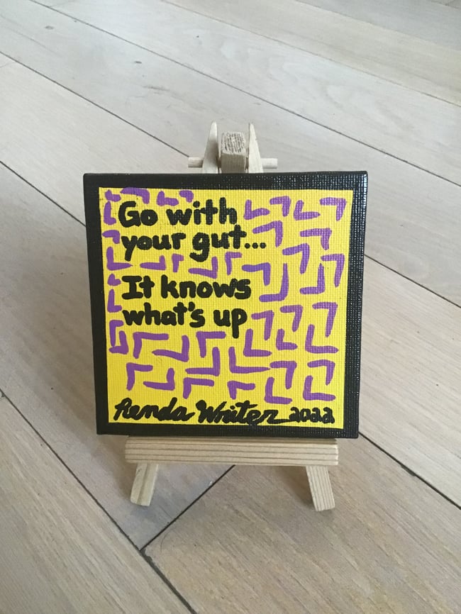 4” x 4” Canvas Panel with Easel • Go with your gut…. (yellow)