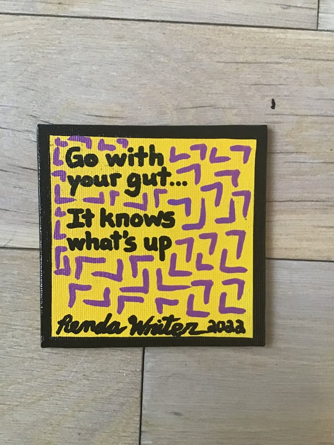 4” x 4” Canvas Panel with Easel • Go with your gut…. (yellow)