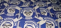 Image 2 of Pack of 25 9x6cm Kilmarnock Skull Football/Ultras Stickers.