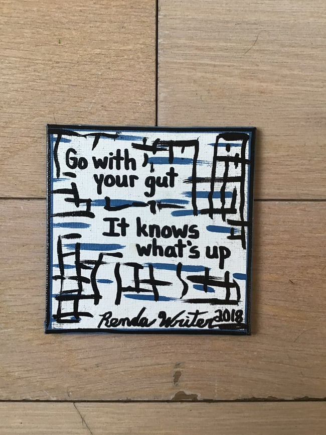 4” x 4” Canvas Panel with Easel • Go With Your Gut…..