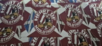 Image 2 of Pack of 25 10x6cm Hearts, Heart of Midlothian Football/Ultras Stickers.