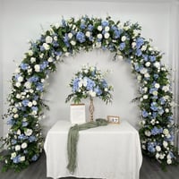 Blue & White Floral Arch