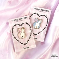 Image 3 of Strange Sweeties Skelebun Enamel Pin