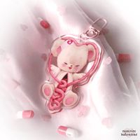 Image 2 of Strange Sweeties Disembowel Bear 3" Acrylic Charm Keychain