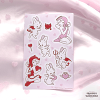 Angel & Devil Naughty or Nice 4x6" Gloss Vinyl Sticker Sheet