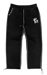Image 1 of KONTRAST STITCH SWEATPANT BLACK