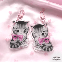 Image 1 of Strange Sweeties Spider Cat 2.5" Acrylic Charm Keychain