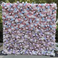 3D Baby Pink & Blue Flower Wall
