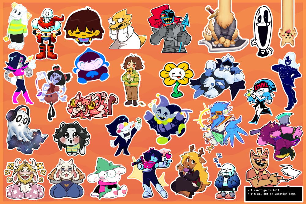 Image of Undertale/Deltarune Group Stickers