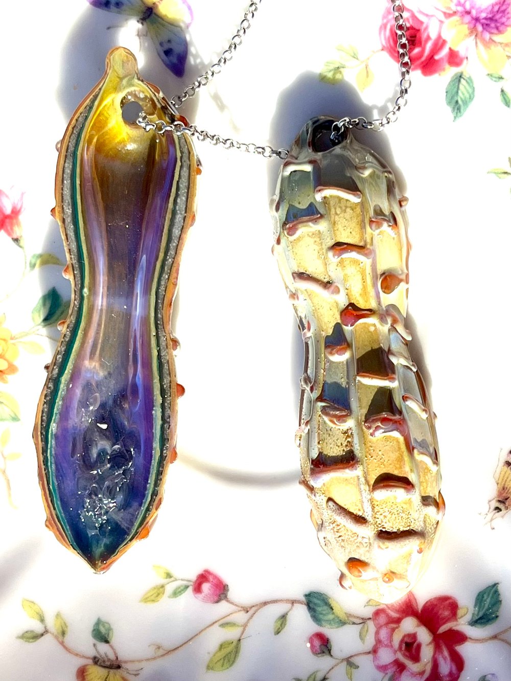 Image of peanut geode lovers (comes as pair )