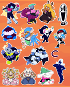 Image of Undertale/Deltarune Group Stickers