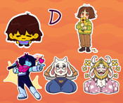 Image of Undertale/Deltarune Group Stickers