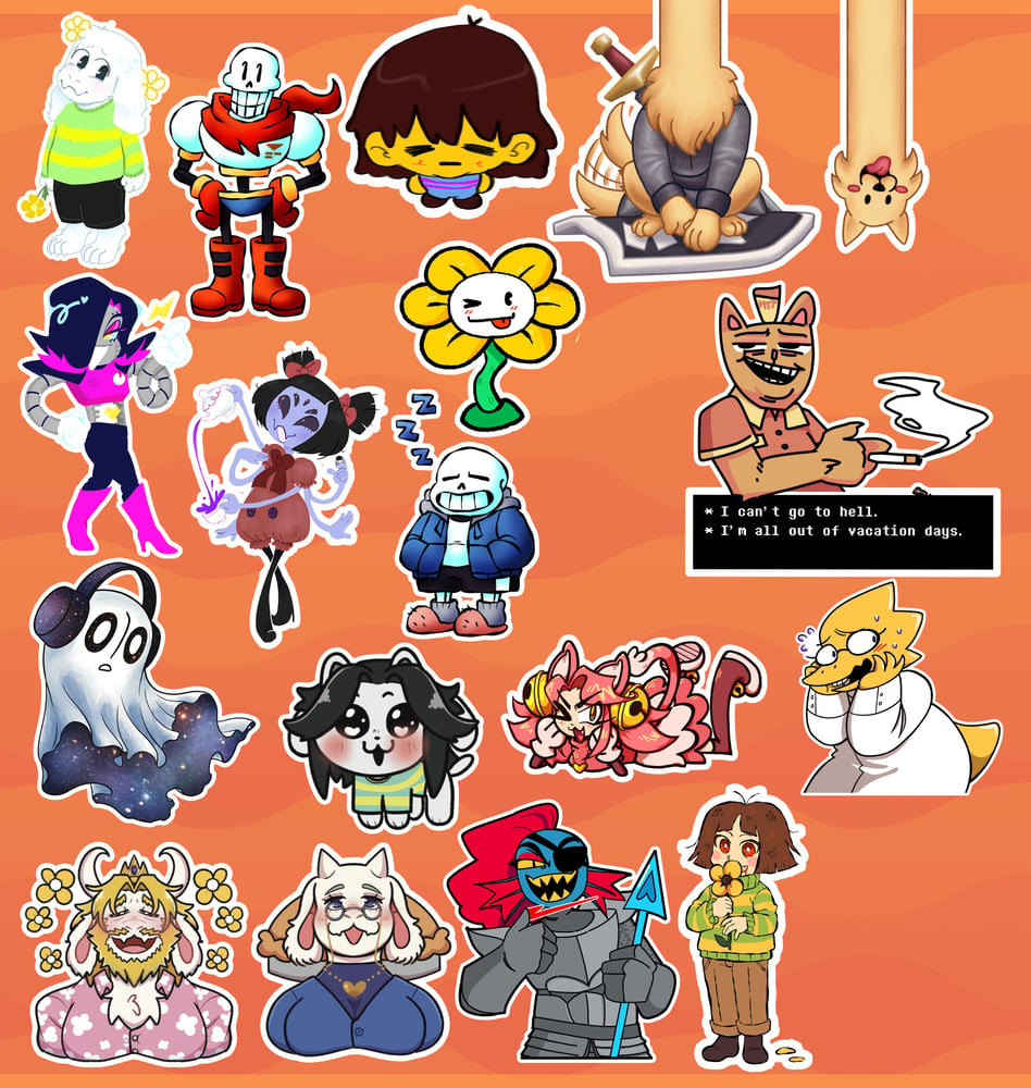 Image of Undertale individual stickers