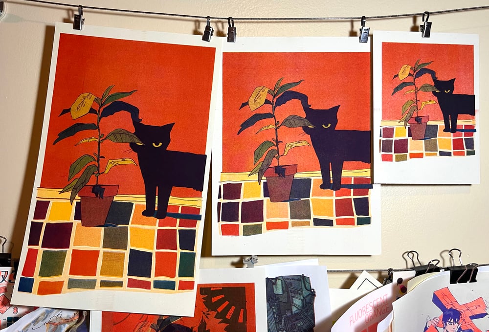 Image of Miss Meep Risograph Print