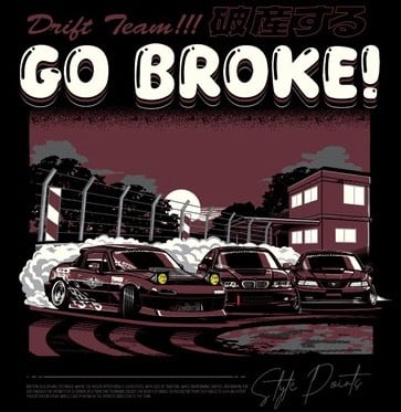 Image of Go Broke! Tandem Tee