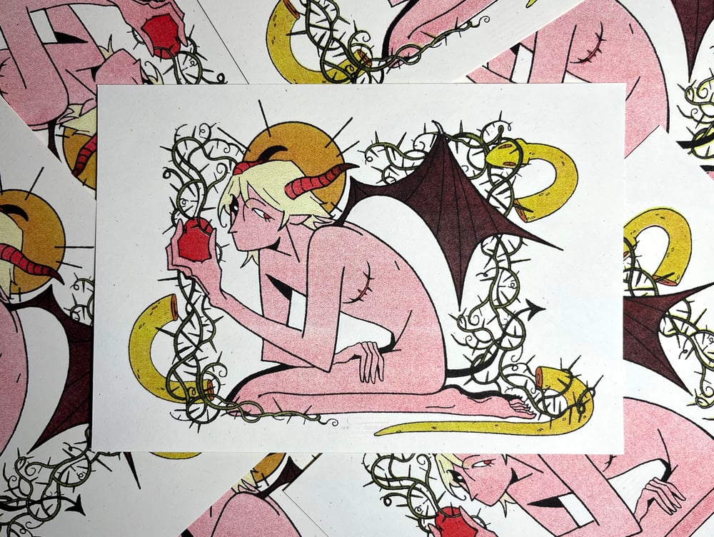 Image of Devil Risograph Print