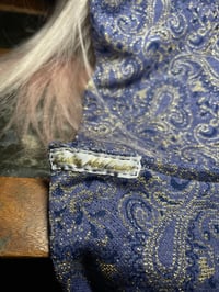Image 3 of Blue & Gold Damask Scarf