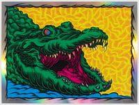 Image 1 of Alligator (for Phil), 2024 (Rainbow Foil Hand Painted Multiple)