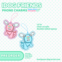 idog friends phone charms (PREORDER)