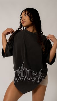 Image 2 of RISE THROUGH CHAOS OVERSIZED TEE IN VINTAGE BLACK 