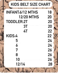 Image 3 of infant& kids name belts 
