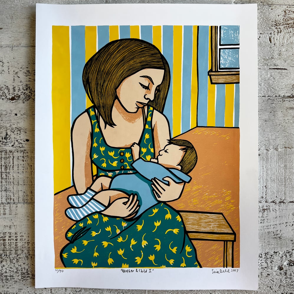 Image of MOTHER AND CHILD ART PRINT