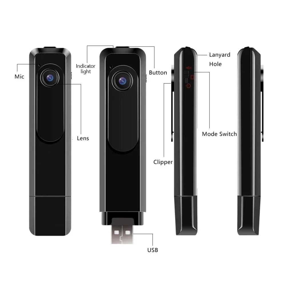 Full HD 1080P Mini Body Camera Wearable Body Pen Cam Digital Small Sport DV Micro Camcorder Portable