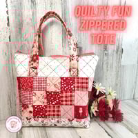 Image 1 of QUILTY FUN ZIPPERED TOTE KIT - Country Lovin' Tote 