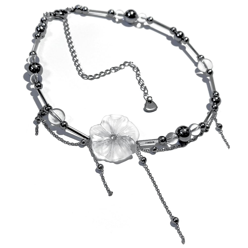 Image of Frosted Flower Necklace