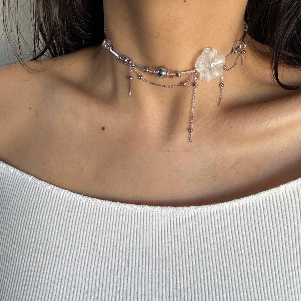 Image of Frosted Flower Necklace