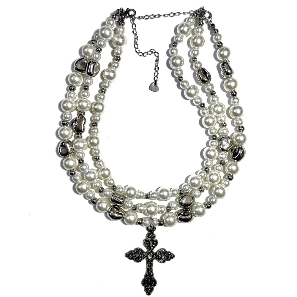 Image of Triple Crossed Necklace